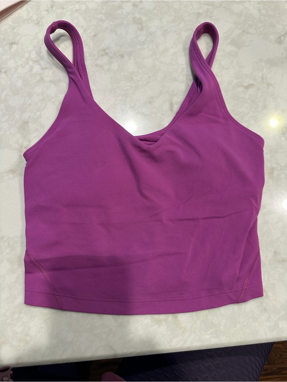 Women's Magenta V-Neck Tank Top